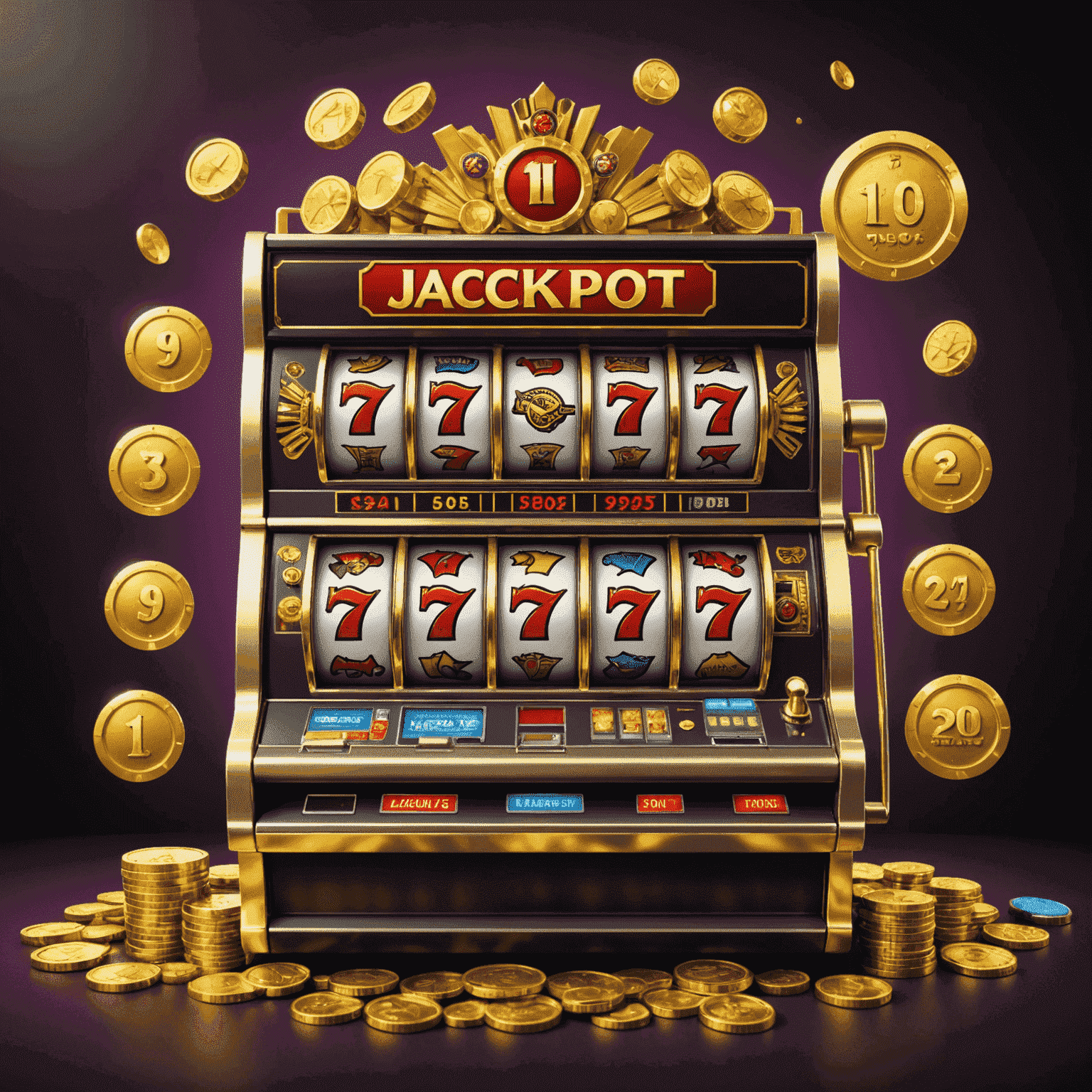 A timeline showing the evolution of jackpot games from traditional slot machines to modern digital interfaces in social casinos. The image transitions from vintage mechanical slots to sleek touchscreen devices, with golden coins and jackpot symbols floating across.