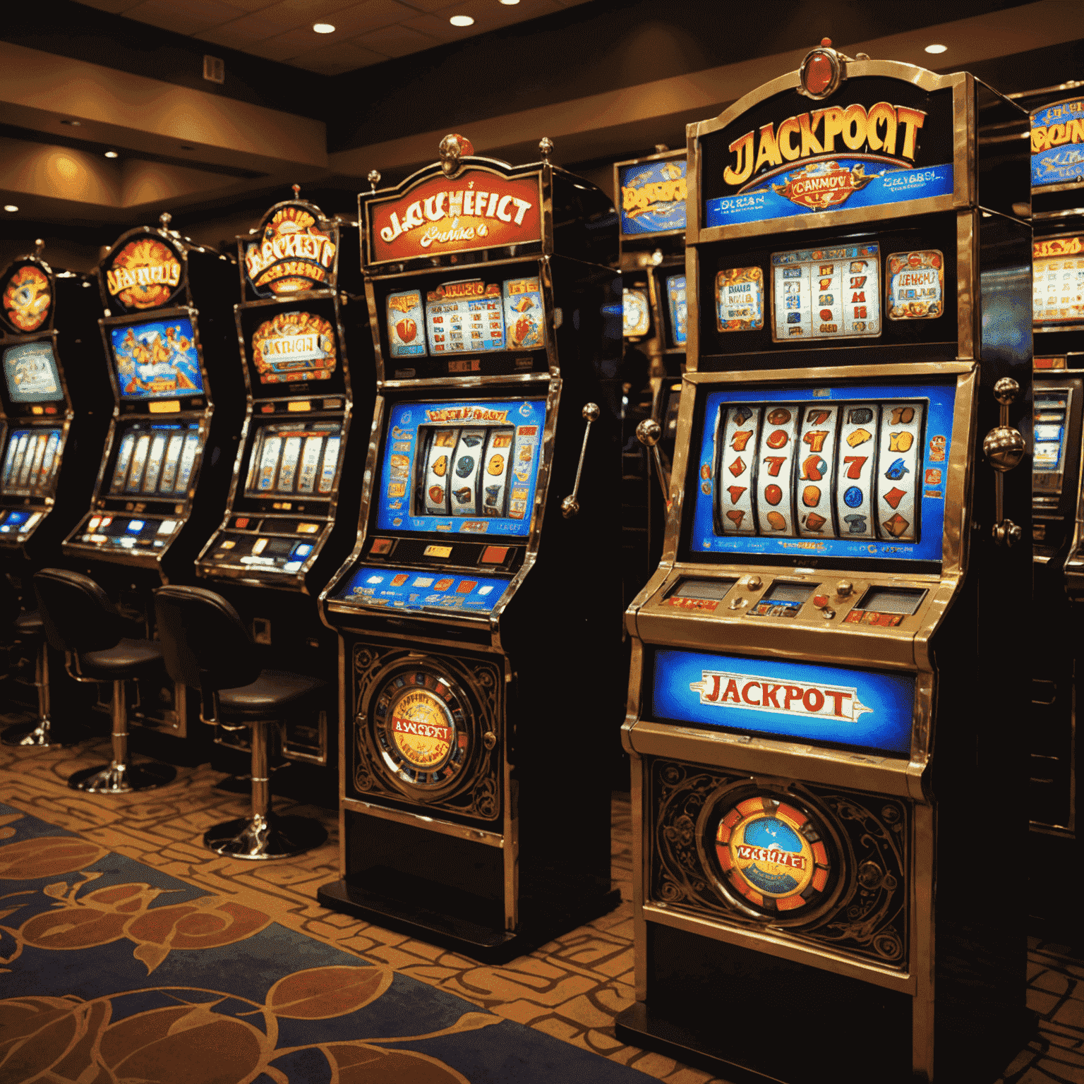 A timeline showing the evolution of jackpot games, from vintage slot machines to modern digital interfaces